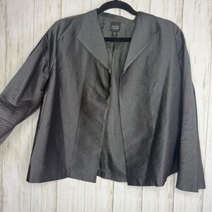 Eileen Fisher Silk Charcoal Gray Women's Jacket